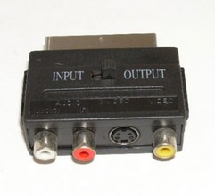 Переходник  SCART-3RCA+S-VHS (Орбита TD-214 вход-выход)(LivePower) с переключателем/10/500
